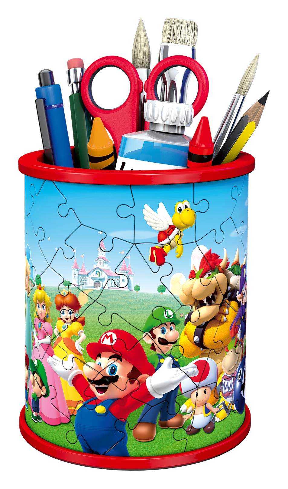 Ravensburger Super Mario Pencil Cup 3D Puzzle - Buildable Desk Organizer with 54 Pieces