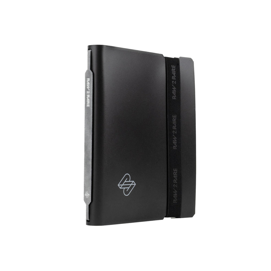 Raw2Rare FlexBinder160 - 4 Pocket Trading Card Binder with 160 Slots, Side-Loading Sheets, Elastic Band, Black