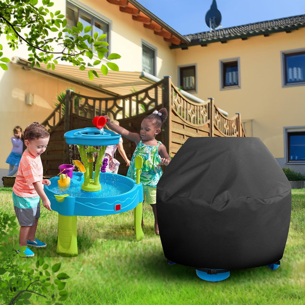 Raweao Water Table Cover – 34-Inch Round Protective Cover for Little Tikes Showers Splash Tower, Waterproof & Dustproof