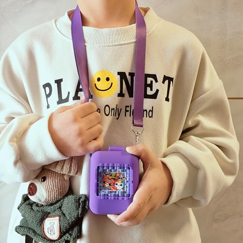 RAWECUD Silicone Case for Bitzee Original Digital Pet – Protective Cover with Lanyard (Purple)