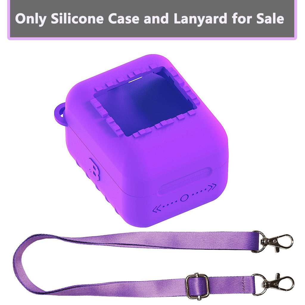 RAWECUD Silicone Case for Bitzee Original Digital Pet – Protective Cover with Lanyard (Purple)
