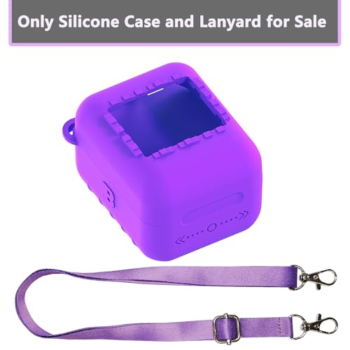 RAWECUD Silicone Case for Bitzee Original Digital Pet – Protective Cover with Lanyard (Purple)