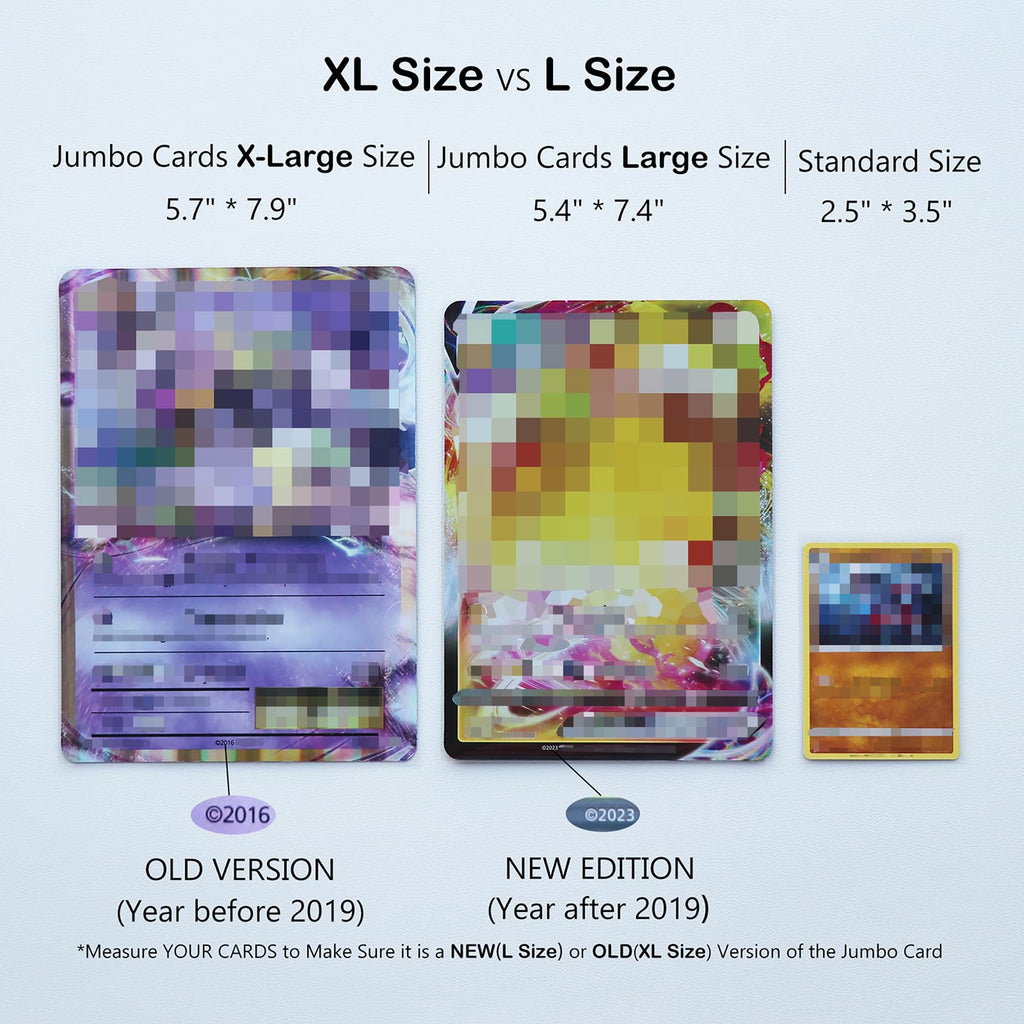 Rayvol Jumbo Card Sleeves Size L (5.4" x 7.4") – 50 Pack for Oversized TCG Cards