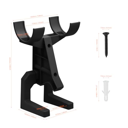 RC Car Wall Mount – Organize Your 1/14 to 1/24 RC Model and Transmitter, Prevents Tire and Shock Wear (Black)