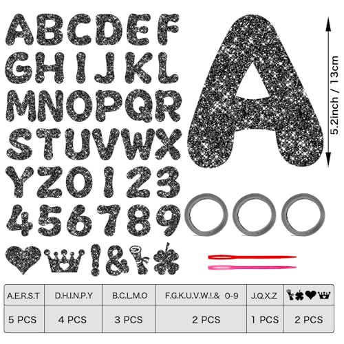 RCHBUDI 116-Piece Customizable Gold Glitter Banner Kit – DIY Letters & Numbers for Birthday, Graduation, Wedding