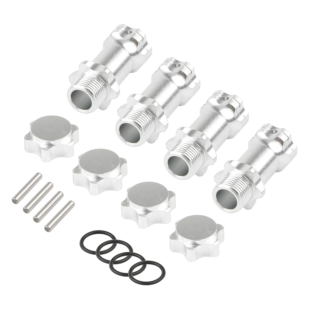Rchobbytop 17mm Hex Adapter Extenders - 30mm Length, 34mm Total Width Increase for 1/8 RC Cars (4 Pack)