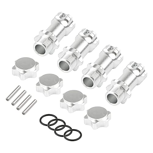 Rchobbytop 17mm Hex Adapter Extenders - 30mm Length, 34mm Total Width Increase for 1/8 RC Cars (4 Pack)