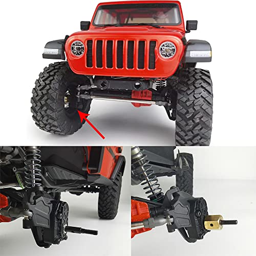 RCLIONS Brass Extended Wheel Hubs +13mm with Steel Stub Axle for Axial SCX10 III RC Crawler Upgrades