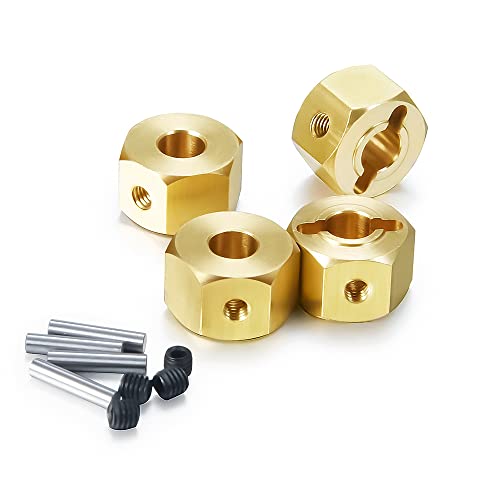 RCLions Brass Wheel Hex Hub Adapter 8mm for Redcat GEN8 1/10 RC Crawler - 12mm Hex Size
