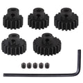 RcThjia 0.8M Hardened Steel Pinion Gear Set 14T-22T with Hex Key for RC Motors