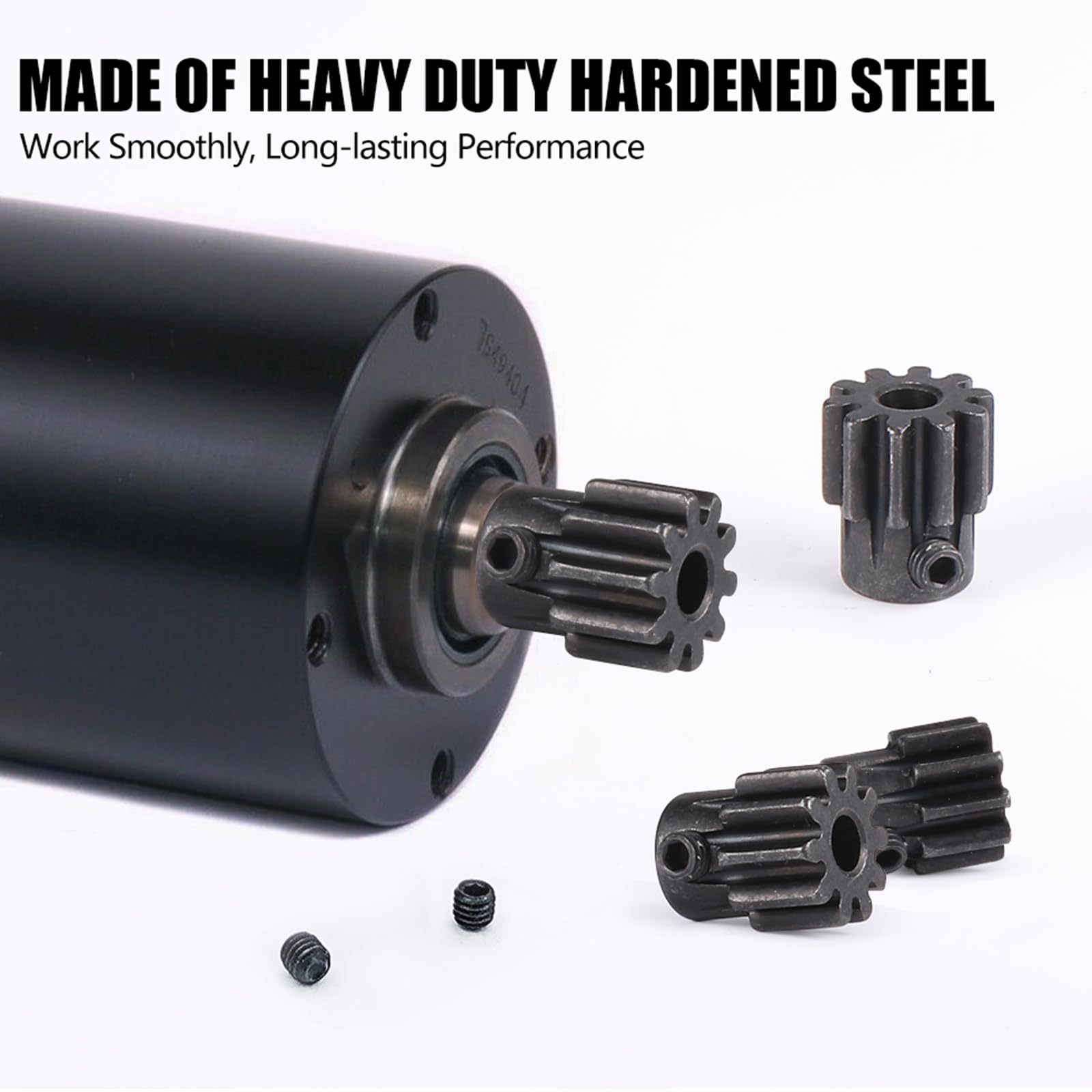 RcThjia 0.8M Hardened Steel Pinion Gear Set 14T-22T with Hex Key for RC Motors