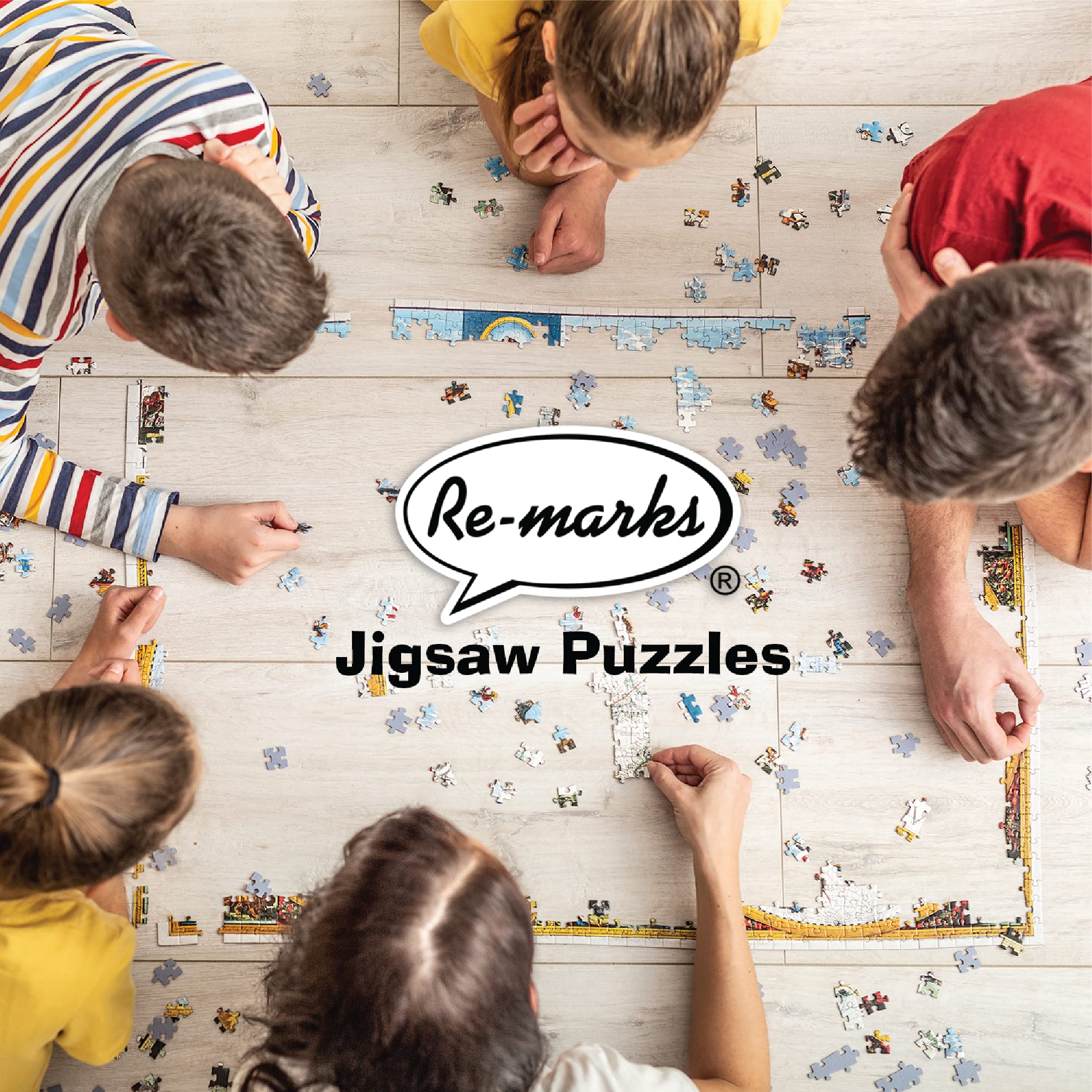 Re-Marks Snail Mail Postage-Stamp Collage Puzzle – 300-Piece Jigsaw Featuring Vintage Animal Stamps