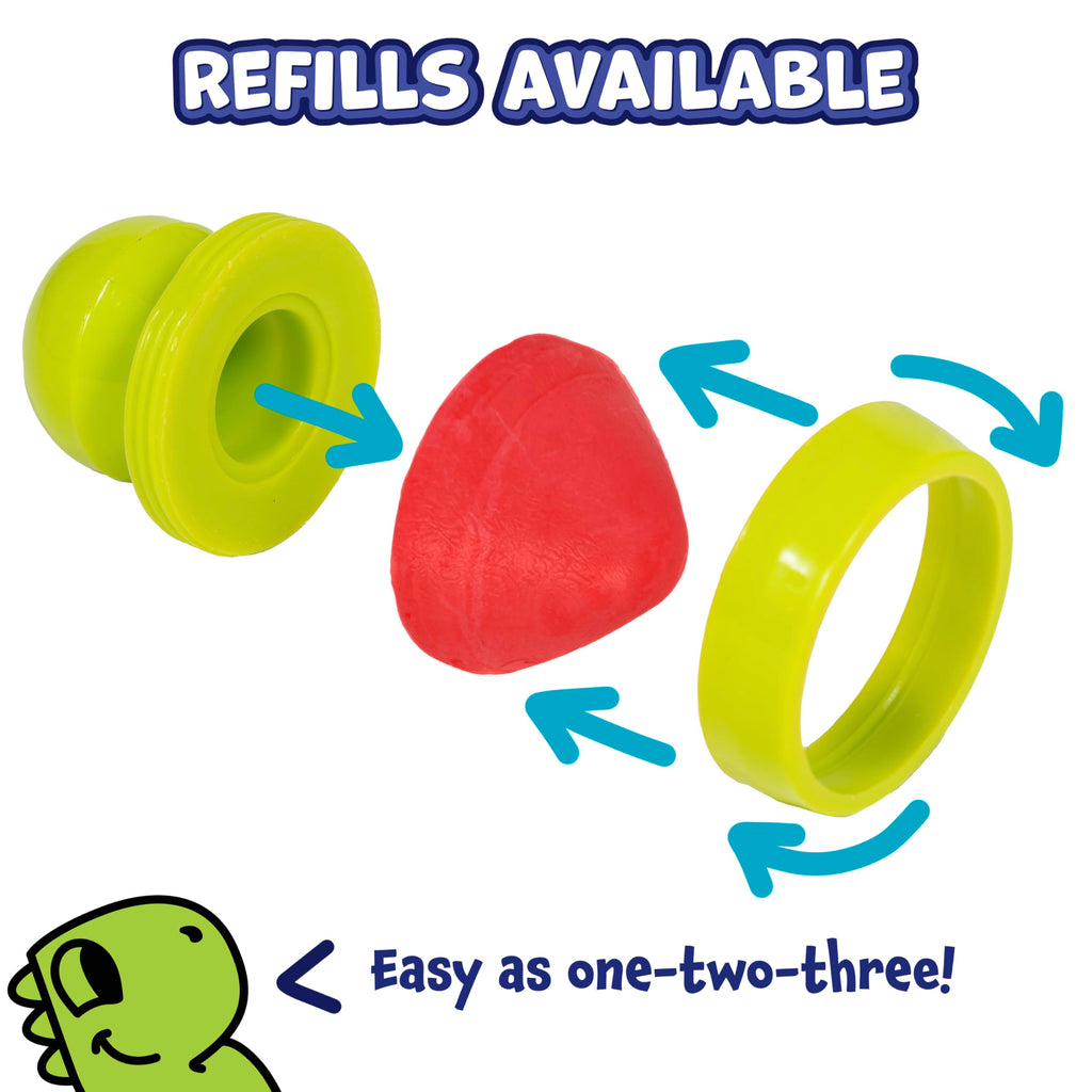 READY 2 LEARN Easy Grip Crayons - 6 Non-Toxic Colors, Palm-Grasp, Refillable, for Ages 18m+