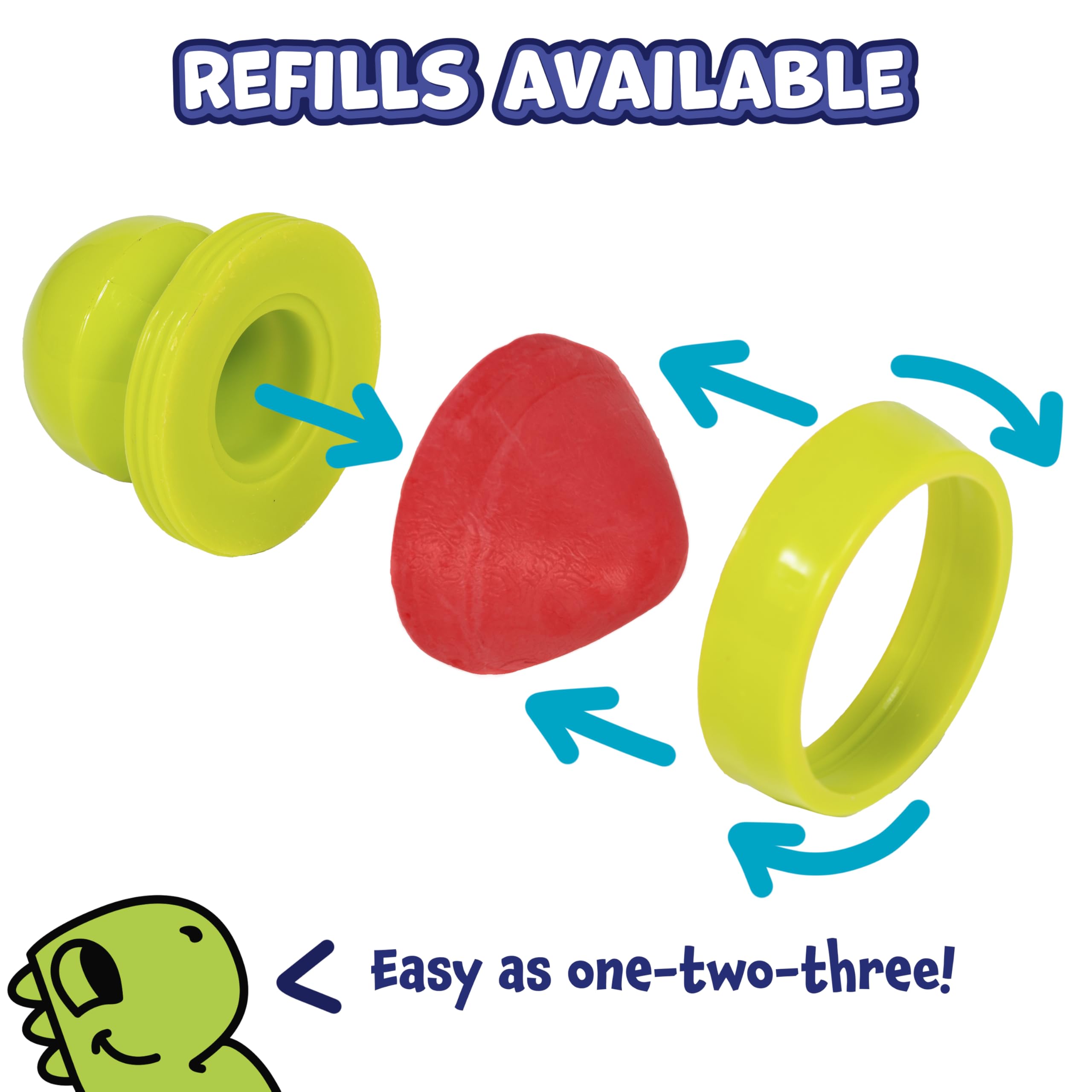 READY 2 LEARN Easy Grip Crayons - 6 Non-Toxic Colors, Palm-Grasp, Refillable, for Ages 18m+