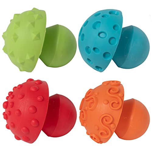 Ready 2 Learn Paint and Dough Mushroom Stampers Set of 4 - Easy-Grip Texture Stampers for Kids Ages 2+