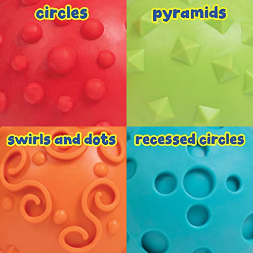 Ready 2 Learn Paint and Dough Mushroom Stampers Set of 4 - Easy-Grip Texture Stampers for Kids Ages 2+