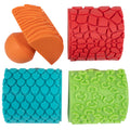 READY 2 LEARN Paint & Dough Animal Rockers – Set of 4 Animal Pattern Stamps for Toddlers