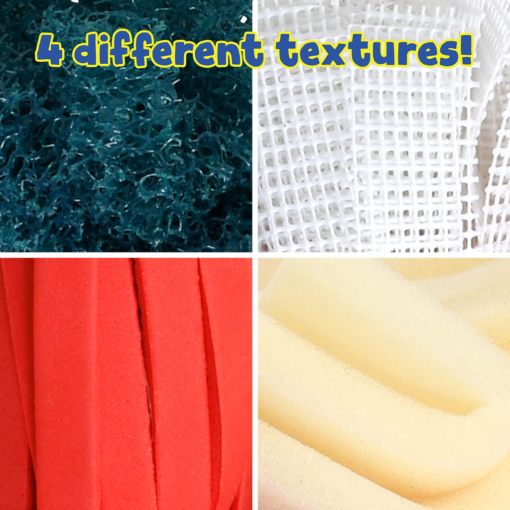 READY 2 LEARN Textured Paint Brushes - Set of 4 Jumbo Art Tools for Kids with Chunky Handles