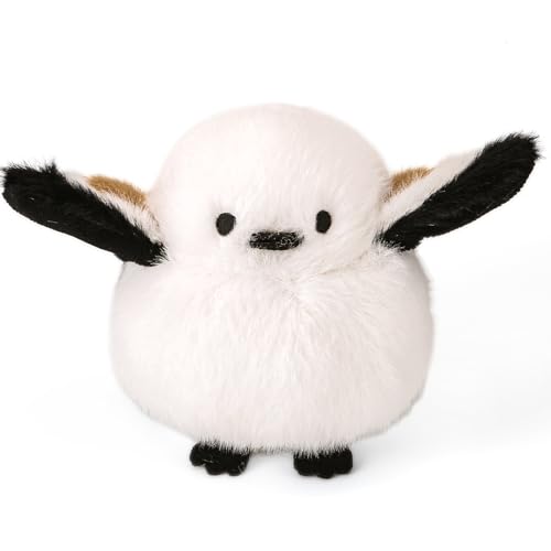 Realistic 4.3" Bird Stuffed Animal Plush Toy – Cute Tit Bird Backpack Pendant, Safe & Soft Gift for Kids