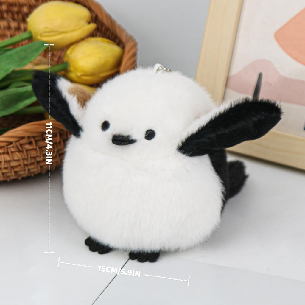Realistic 4.3" Bird Stuffed Animal Plush Toy – Cute Tit Bird Backpack Pendant, Safe & Soft Gift for Kids