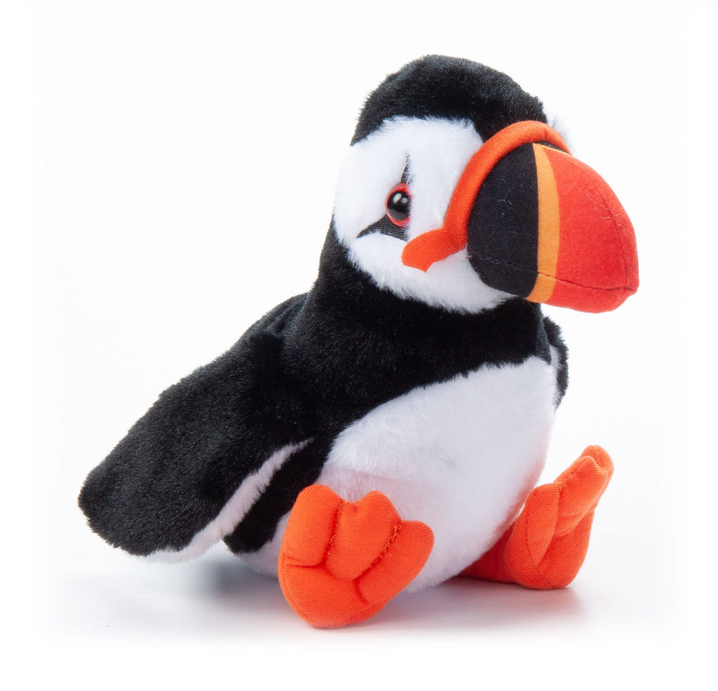 Realistic Puffin Stuffed Animal – 9 Inch Plush Toy Made from Recycled Materials