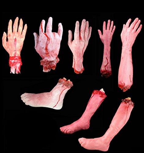 Realistic Small Broken Arm Prop – Bloody Severed Hand for Halloween Haunted House Decor