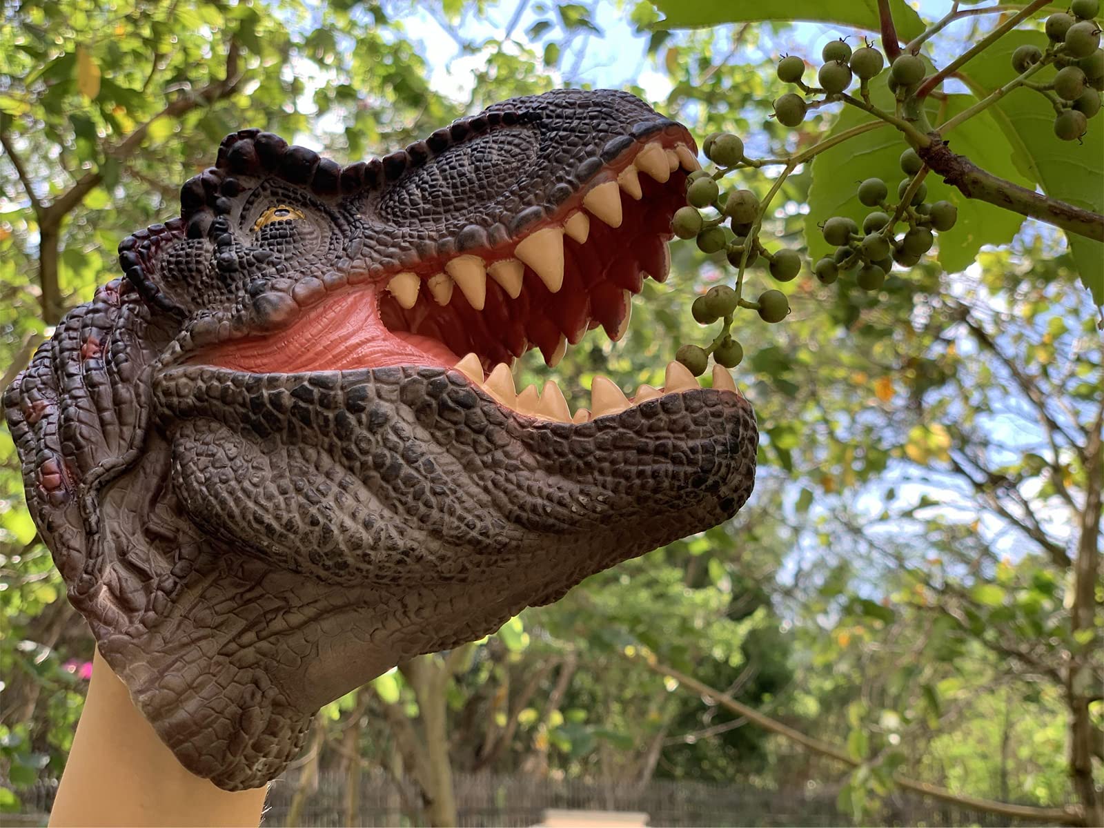 Realistic T-Rex Hand Puppet – Soft Rubber Dinosaur Toy for Kids Ages 3-12