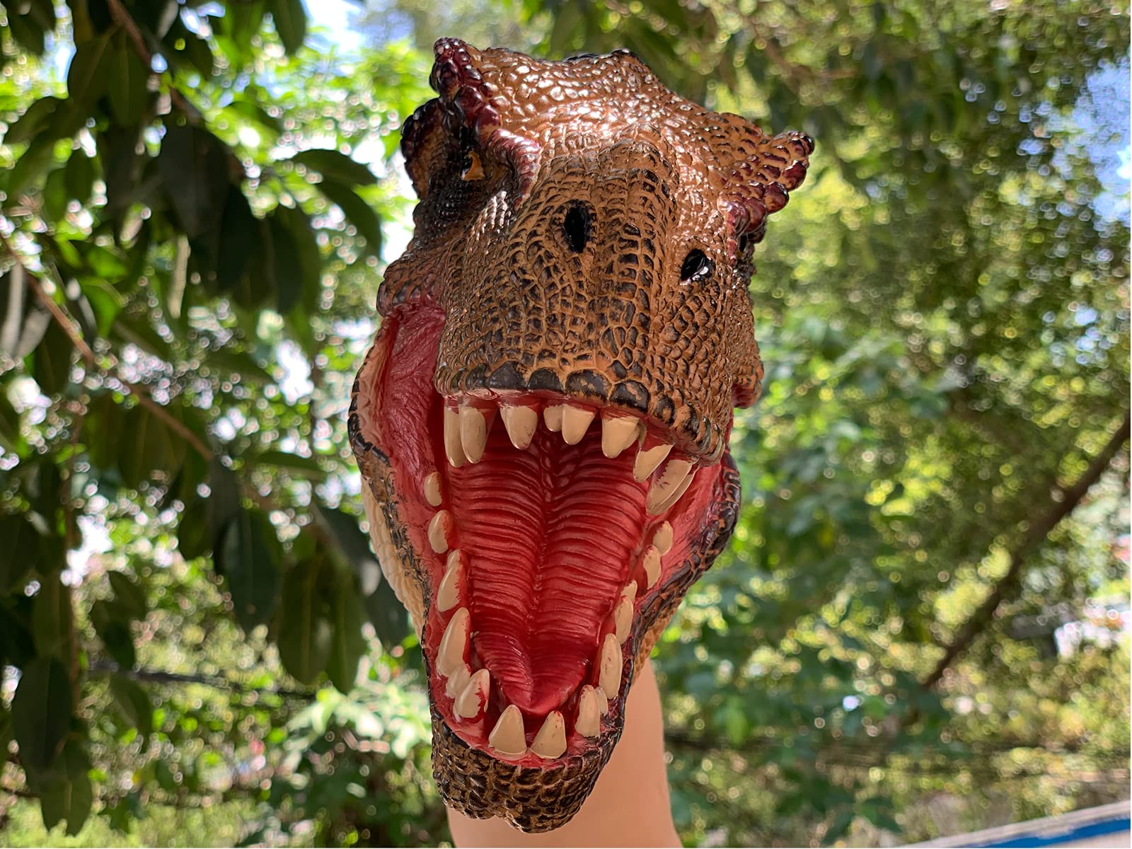 Realistic T-Rex Hand Puppet – Soft Rubber Dinosaur Toy for Kids Ages 3-12