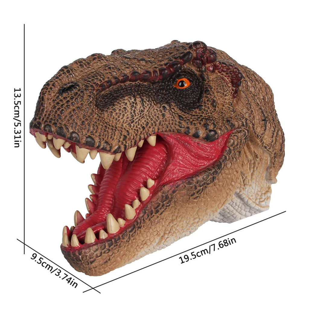 Realistic T-Rex Hand Puppet – Soft Rubber Dinosaur Toy for Kids Ages 3-12