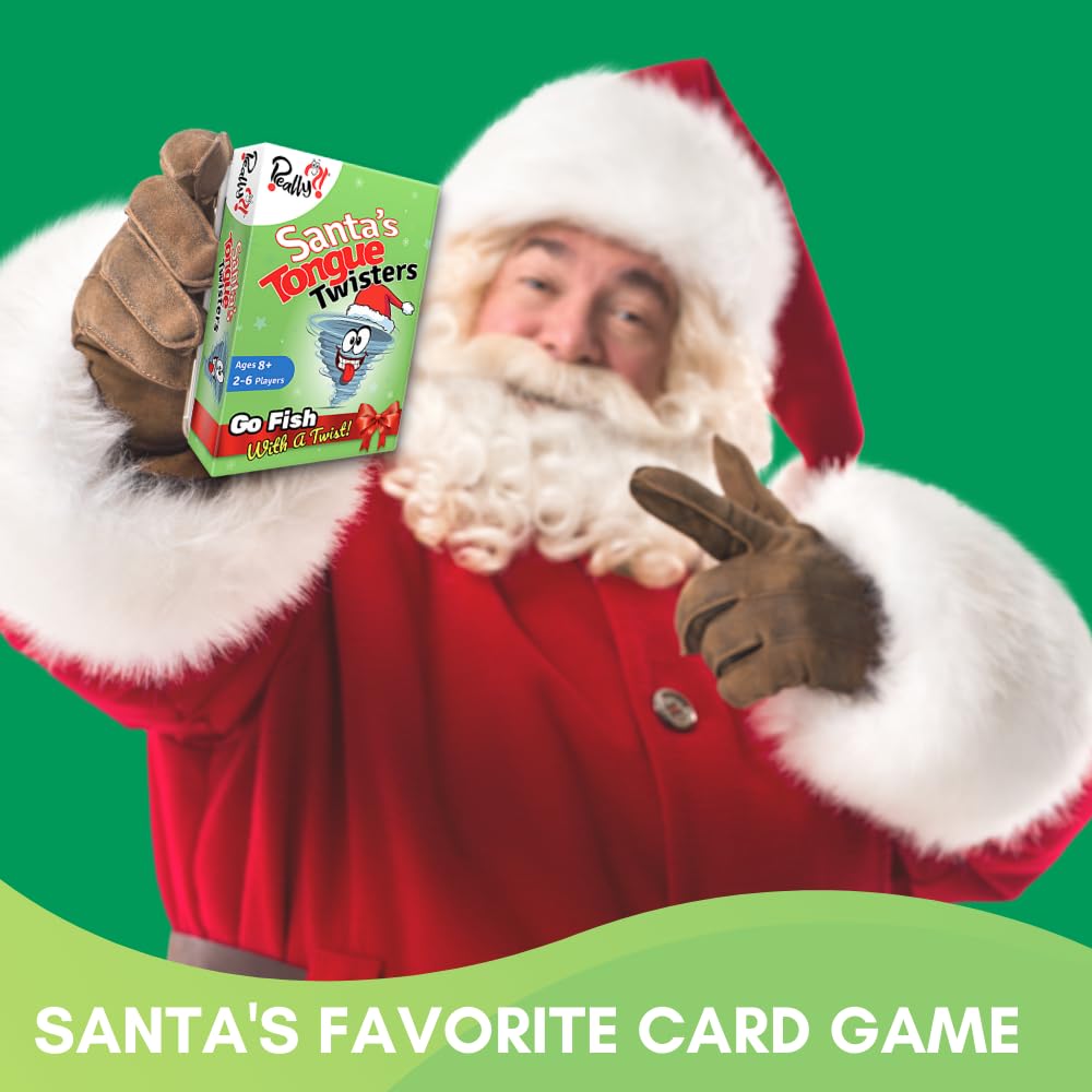 Really?! Santa's Tongue Twisters: Christmas Card Game for Kids and Adults – Stocking Stuffer & Party Fun