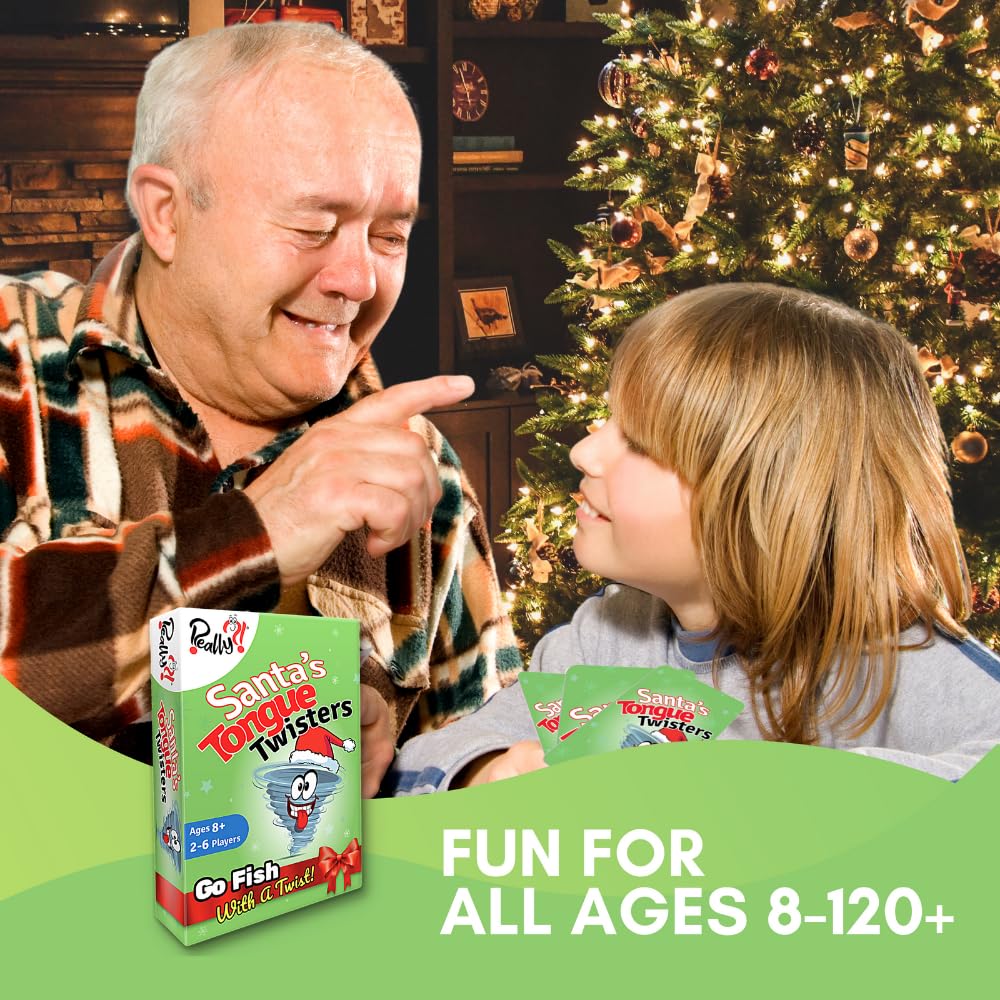 Really?! Santa's Tongue Twisters: Christmas Card Game for Kids and Adults – Stocking Stuffer & Party Fun