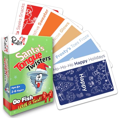 Really?! Santa's Tongue Twisters: Christmas Card Game for Kids and Adults – Stocking Stuffer & Party Fun