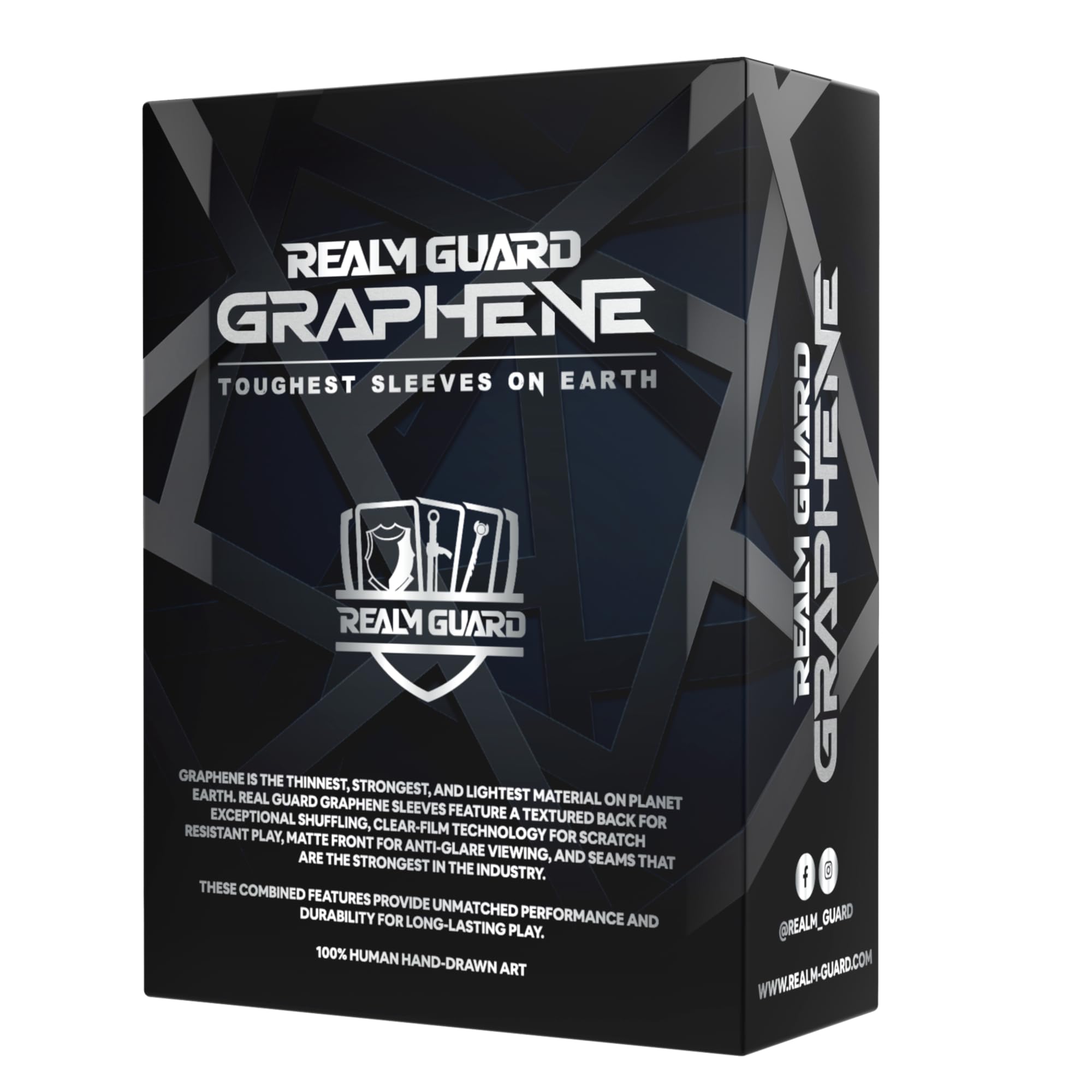 Realm Guard Graphene TCG Sleeves – 105 Textured Matte Art Sleeves (Assassin)