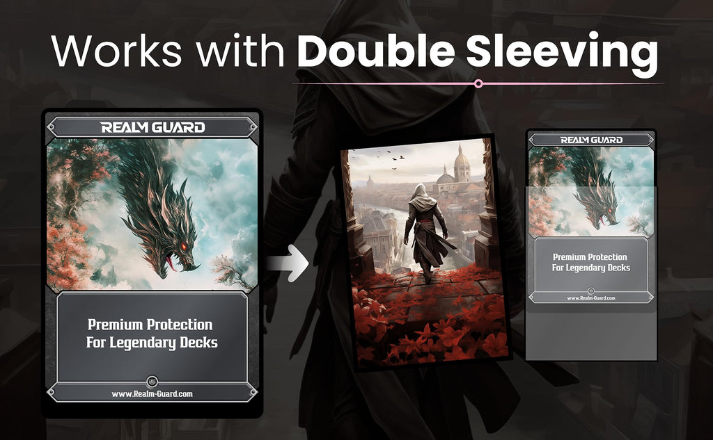 Realm Guard Graphene TCG Sleeves – 105 Textured Matte Art Sleeves (Assassin)