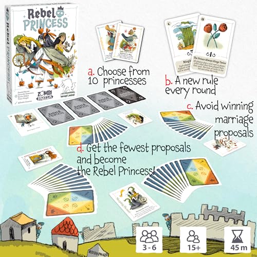 Rebel Princess Standard Edition Card Game | 3+ Players, 45-Minute Strategic Fun for Game Nights