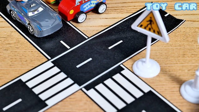 RECER Black Track Tape 2 Rolls – Toy Car Race Track Decoration for Kids Parties (2.4" x 33ft Each)