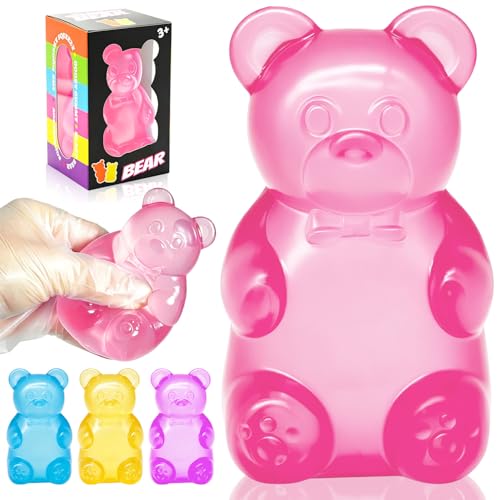 Red Gummy Bear Squishy Toy – Slow Rising Stress Relief for Kids & Adults