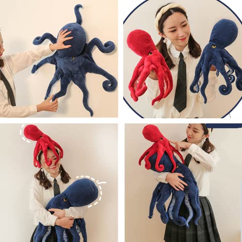 Redsimulation 18-Inch Blue Octopus Plush Pillow – Soft Cushion for Kids and Room Decor