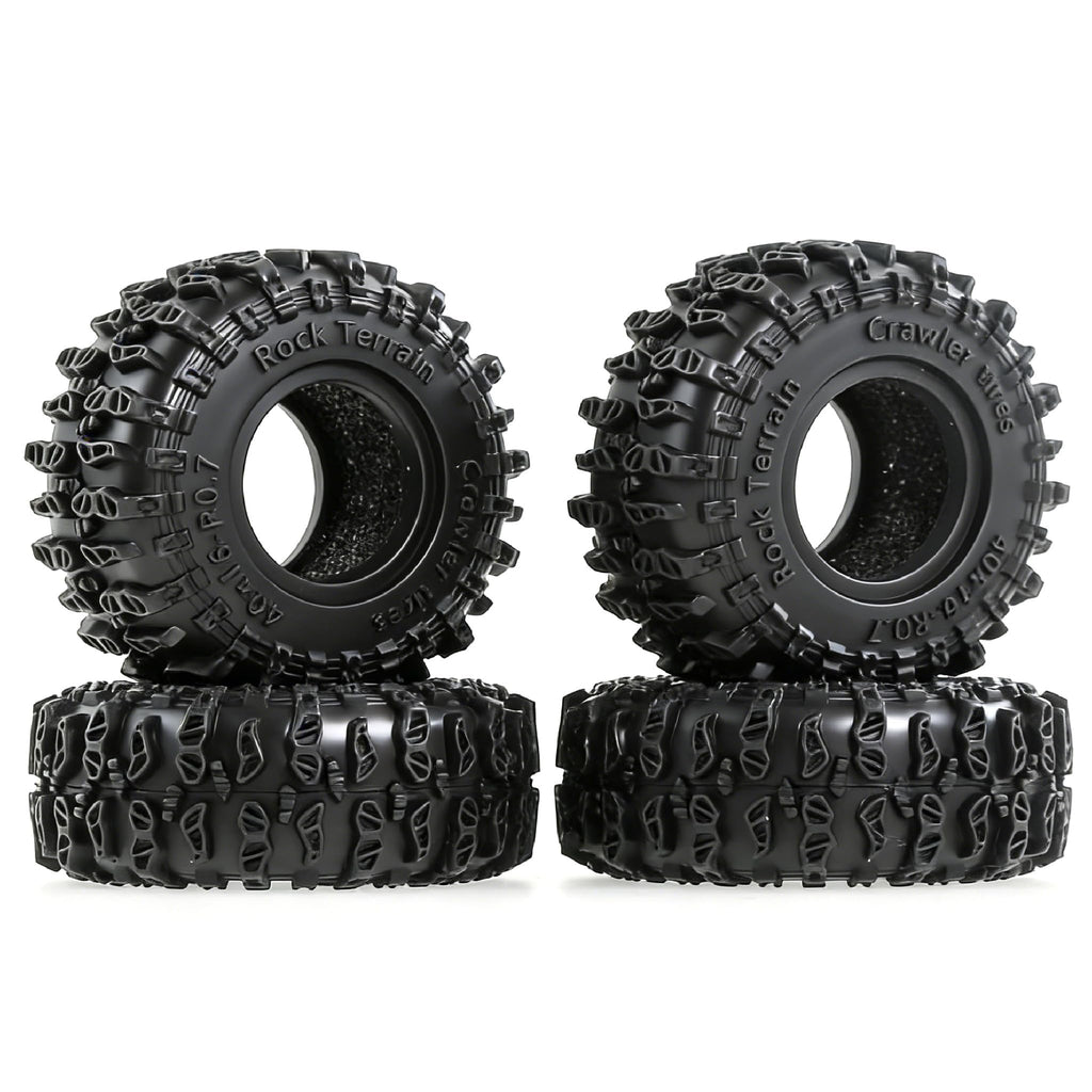 REDSPIDER 0.7 Cling On Crawler Tires - 40mm OD x 16mm for SCX30, Redcat Ascent-32, 1/30 1/32 RC Crawlers