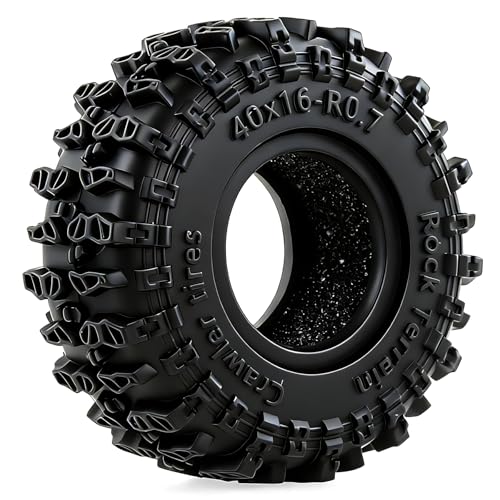 REDSPIDER 0.7 Cling On Crawler Tires - 40mm OD x 16mm for SCX30, Redcat Ascent-32, 1/30 1/32 RC Crawlers