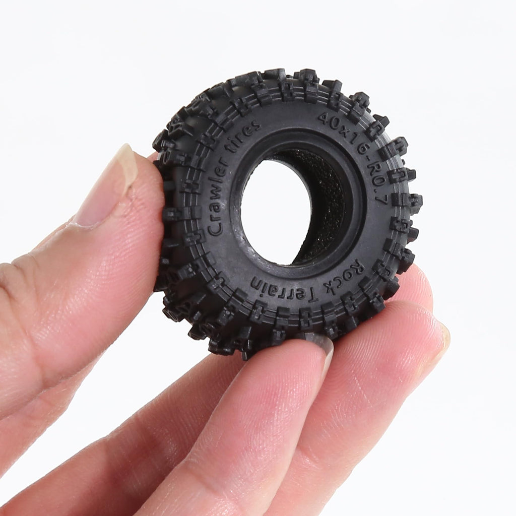 REDSPIDER 0.7 Cling On Crawler Tires - 40mm OD x 16mm for SCX30, Redcat Ascent-32, 1/30 1/32 RC Crawlers