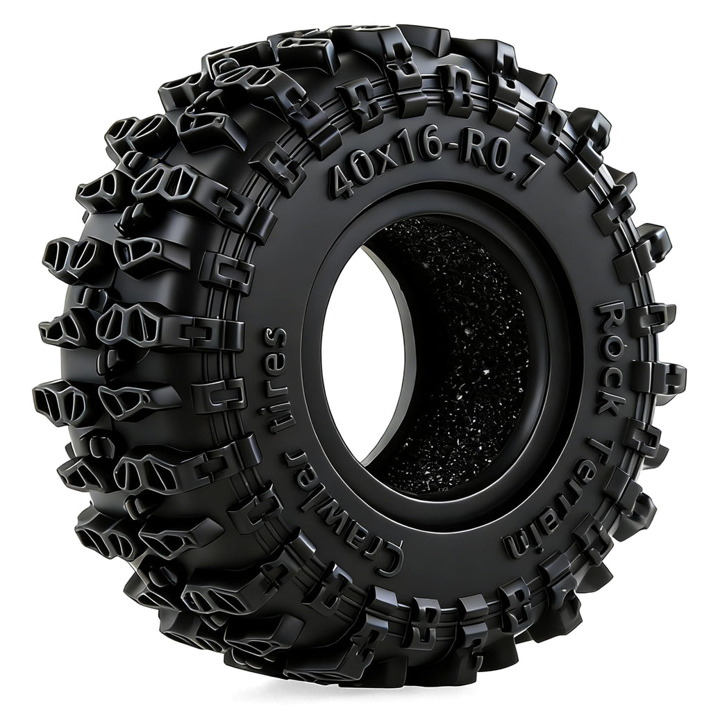 REDSPIDER 0.7 Cling On Crawler Tires - 40mm OD x 16mm for SCX30, Redcat Ascent-32, 1/30 1/32 RC Crawlers