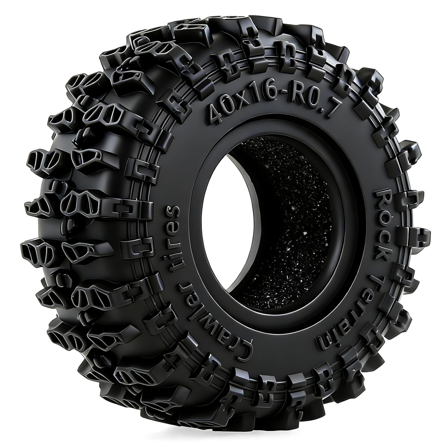 REDSPIDER 0.7 Cling On Crawler Tires - 40mm OD x 16mm for SCX30, Redcat Ascent-32, 1/30 1/32 RC Crawlers