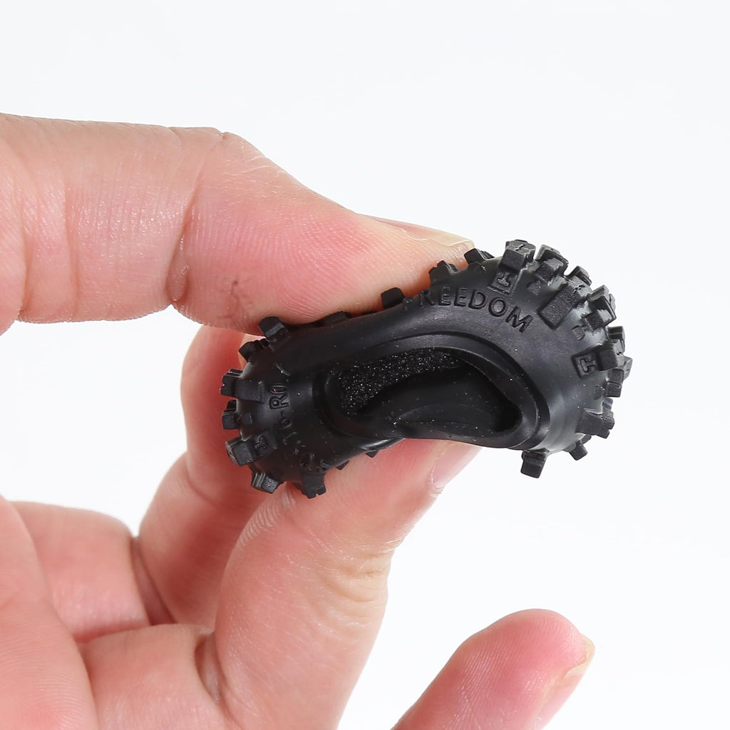 REDSPIDER 0.7'' Mud Slingers Tires – Super Soft Sticky Rubber for Micro RC Crawlers (40x16mm)