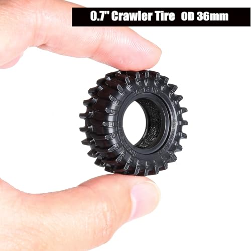 REDSPIDER 0.7'' Swamp Claw Tires for 1/30 RC Crawler – OD 36mm*14mm