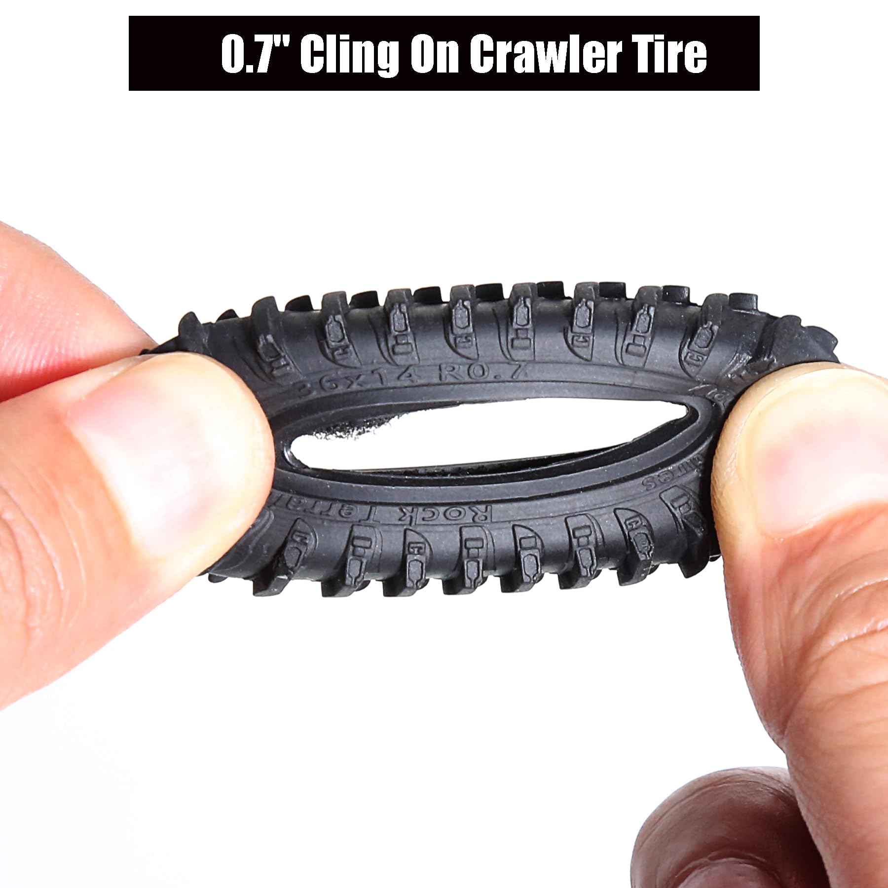 REDSPIDER 0.7'' Swamp Claw Tires for 1/30 RC Crawler – OD 36mm*14mm