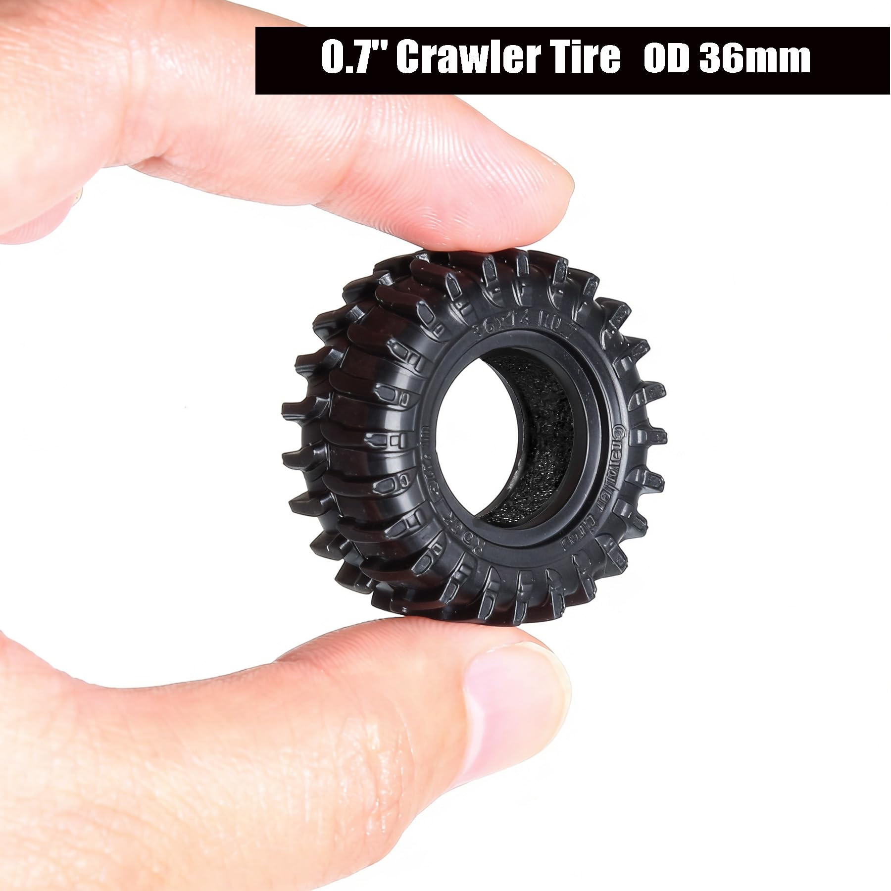 REDSPIDER 0.7'' Swamp Claw Tires for 1/30 RC Crawler – OD 36mm*14mm