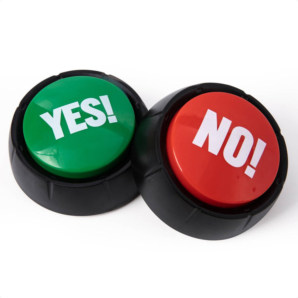 REFARICO Yes No Button - Funny Sound Effects Gadget for Quizzes, Family Games & Gag Gifts