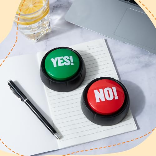 REFARICO Yes No Button - Funny Sound Effects Gadget for Quizzes, Family Games & Gag Gifts