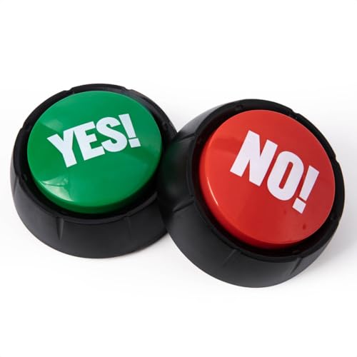 REFARICO Yes No Button - Funny Sound Effects Gadget for Quizzes, Family Games & Gag Gifts